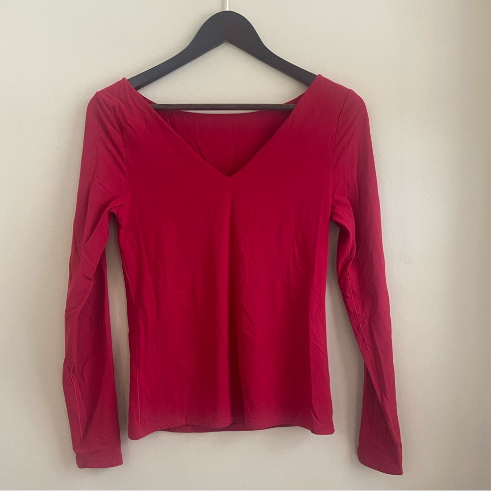 COPY - WHBM FORME Long-Sleeve Dual Neck Top - Picture 6 of 8